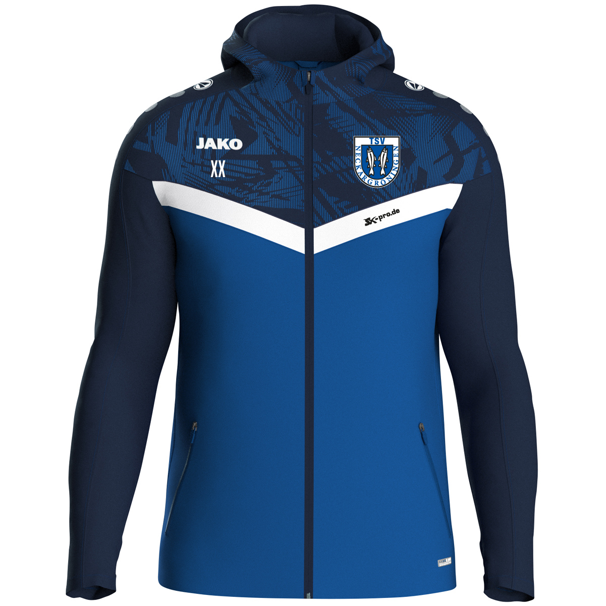 JAKO Kapuzenjacke Iconic  inkl.Wappen (Initialen optional)