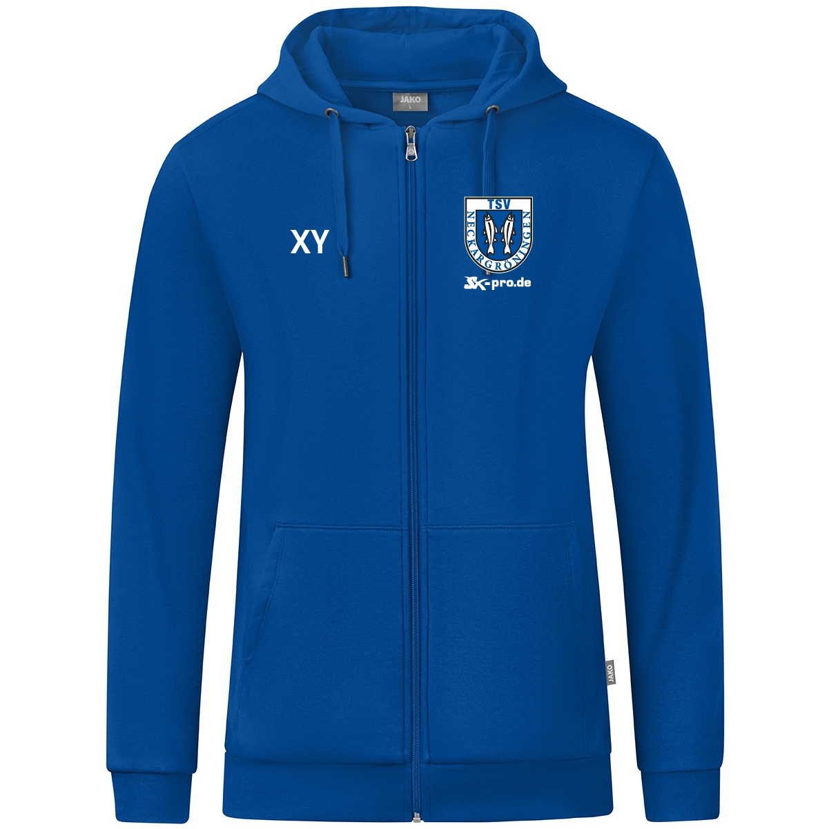JAKO Kapuzenjacke Organic  inkl.Wappen (Initialen optional)