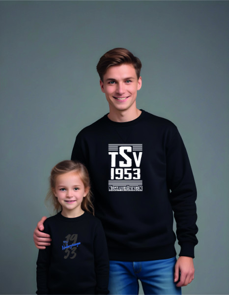 Sweatshirt mit Rundhalsausschnitt schwarz inkl. Druck
